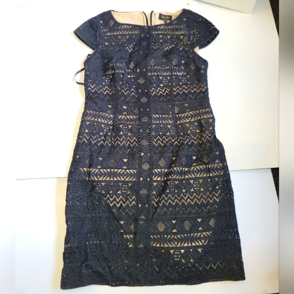 Laundry by Shelli Segal black lace dress NWT 0
